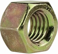 High Strength Coarse Thread Grade-8 Steel Hex Nuts, Y-Zinc