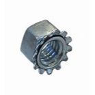 Low Strength Coarse Thread Steel K-Nuts (Keps Nuts), Zinc