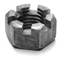 Steel Hex Slotted Nuts Plain