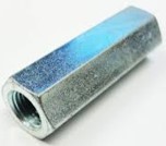 Fine Thread Steel Coupling Nuts, Zinc