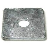 Square Plate Washers, Galvanized