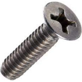 Flat Head Phillips Machine Screws, Zinc