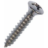 Oval Head Phillips Tapping Screw, Zinc