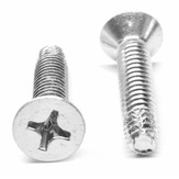 Flat Head Phillips Thread Cutting Screws, Zinc