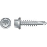 Hex Washer Head Sealer Tek Screws (Drill Point), 410 Stainless Steel