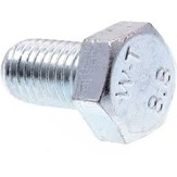 Metric 8.8 Hex Cap Screw, Zinc (Coarse Thread)