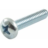 Metric Pan Head Phillips Machine Screws, Zinc