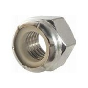 Metric Nylon Insert Lock Nuts, Coarse Thread, 18-8 Stainless Steel