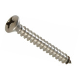 Oval Head Phillips Sheet Metal Screw, 18-8 Stainless Steel